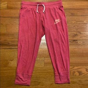 Nike pink joggers with pockets!!